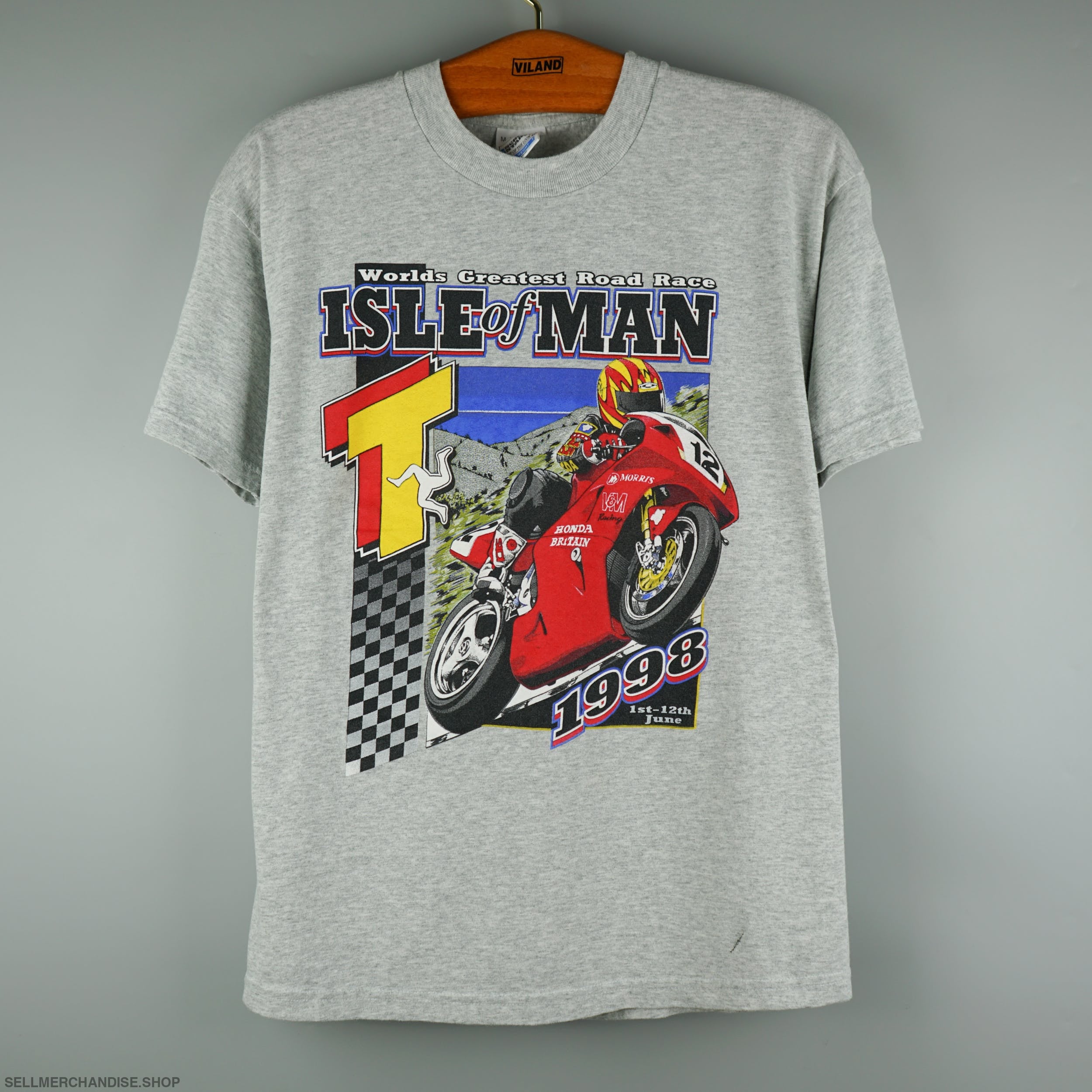 SAXON Isle of Man Live Tシャツ 1990 Vintage 1998 Isle Of Man Bike Championship T-Shirt