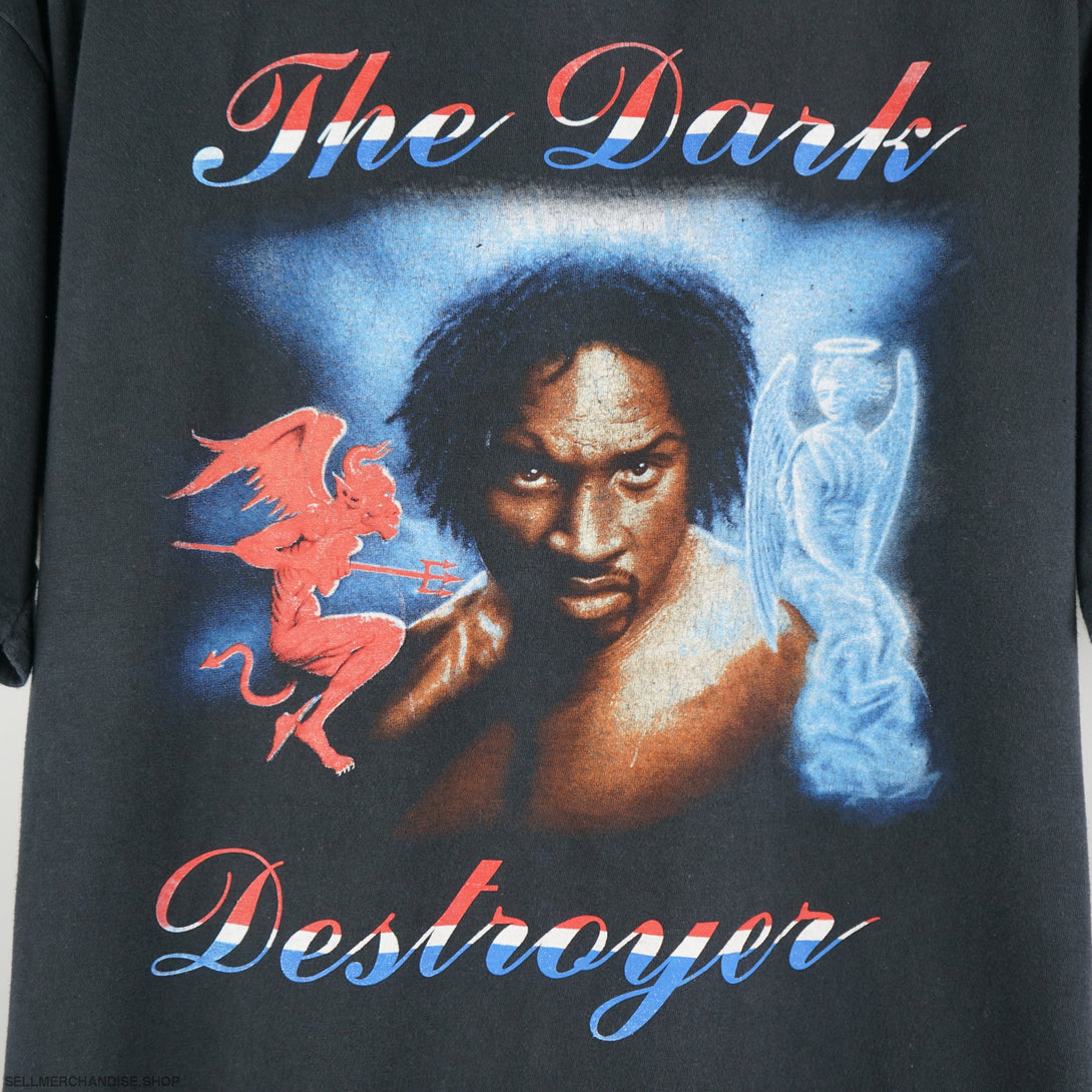 vintage - 1990s The Dark Destroyer Nigel Benn Boxing T-Shirt