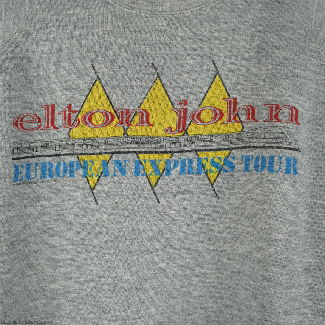 Vintage 1984 Elton John European Express Tour Sweatshirt