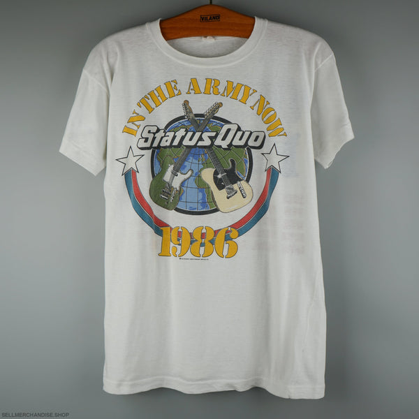 Vintage 1986 Status Quo In The Army Now T-Shirt