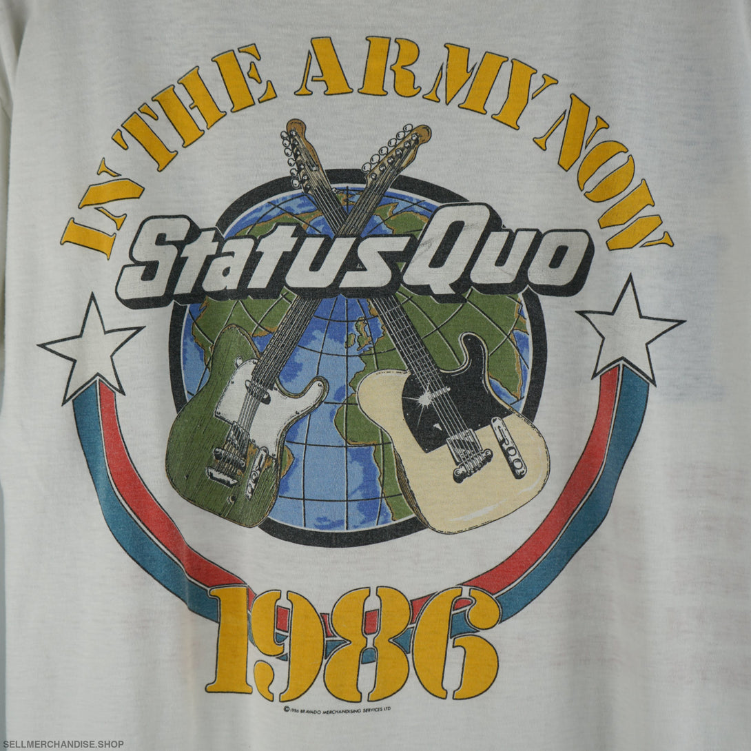 Vintage 1986 Status Quo In The Army Now T-Shirt