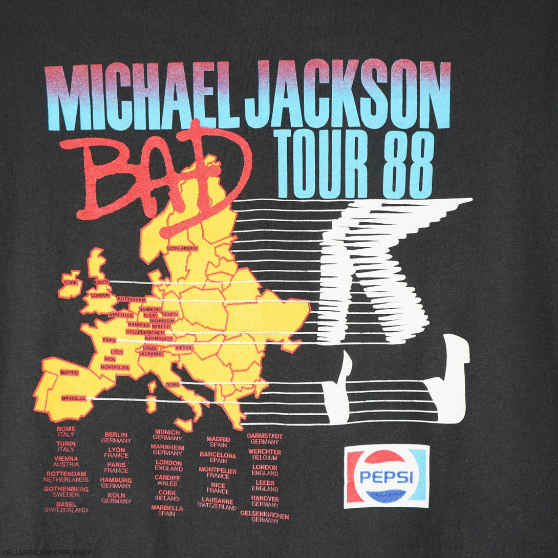 Vintage 1988 Michael Jackson World Tour T-Shirt