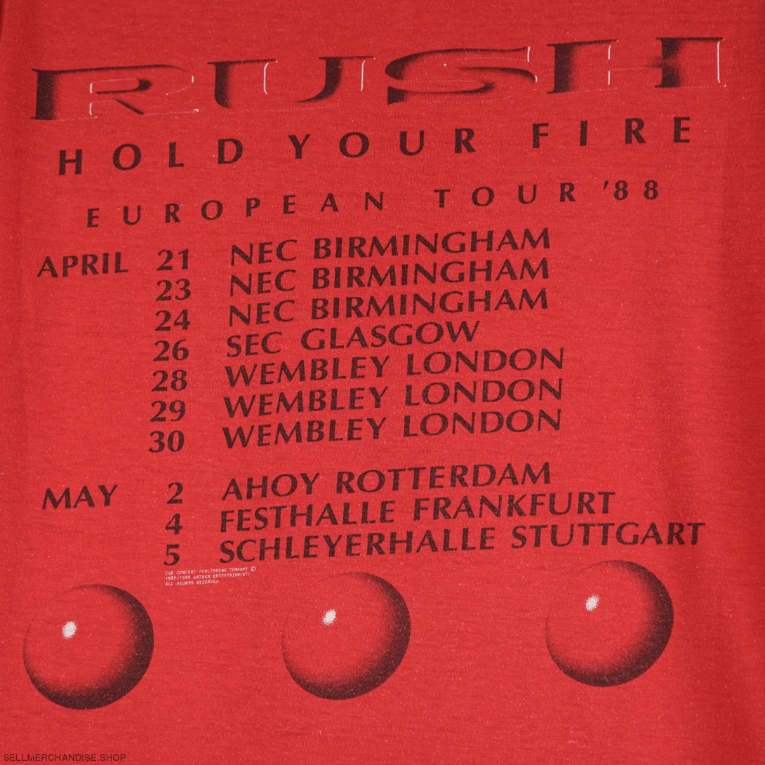 Vintage 1988 The Rush Concert t-shirt