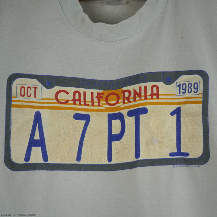 Vintage 1989 I survived California Licence Plate t-shirt