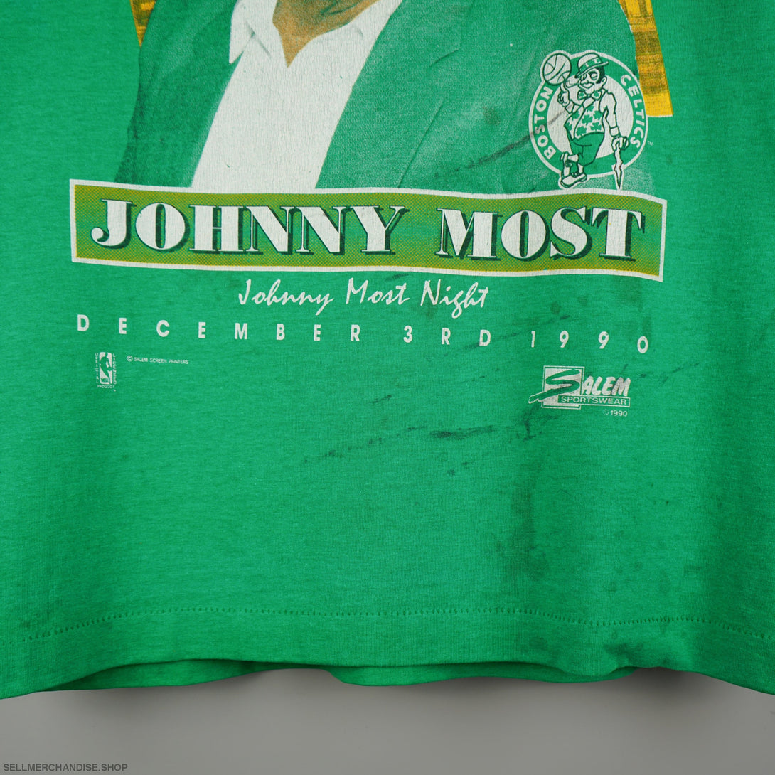 Vintage 1990 Boston Celtics Johnny Most t-shirt