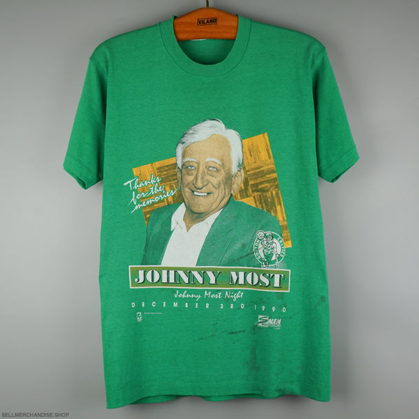 Vintage 1990 Boston Celtics Johnny Most t-shirt