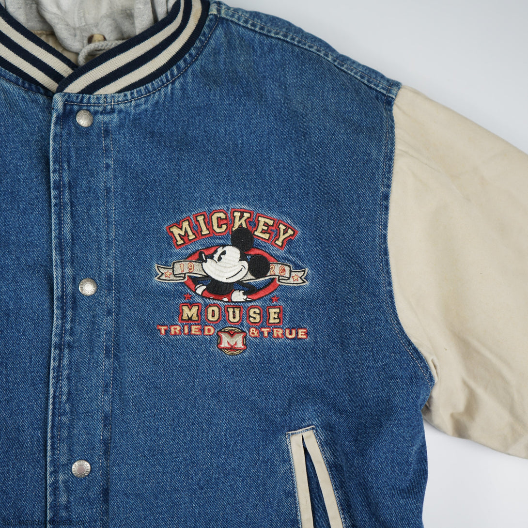 Vintage 1990 Disney Mickey Mouse Hodded Bomber