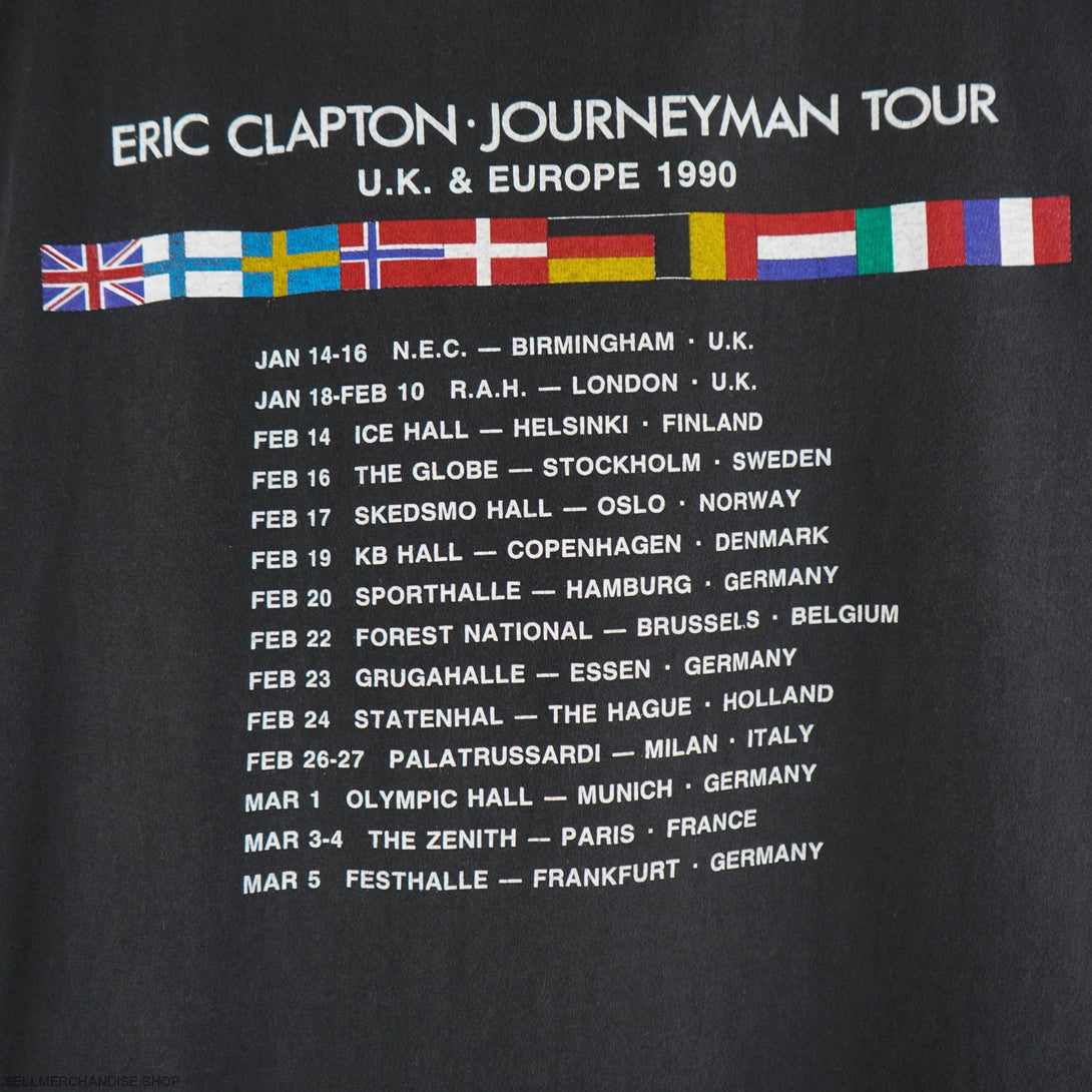 Vintage 1990 Eric Clapton World Tour T-Shirt