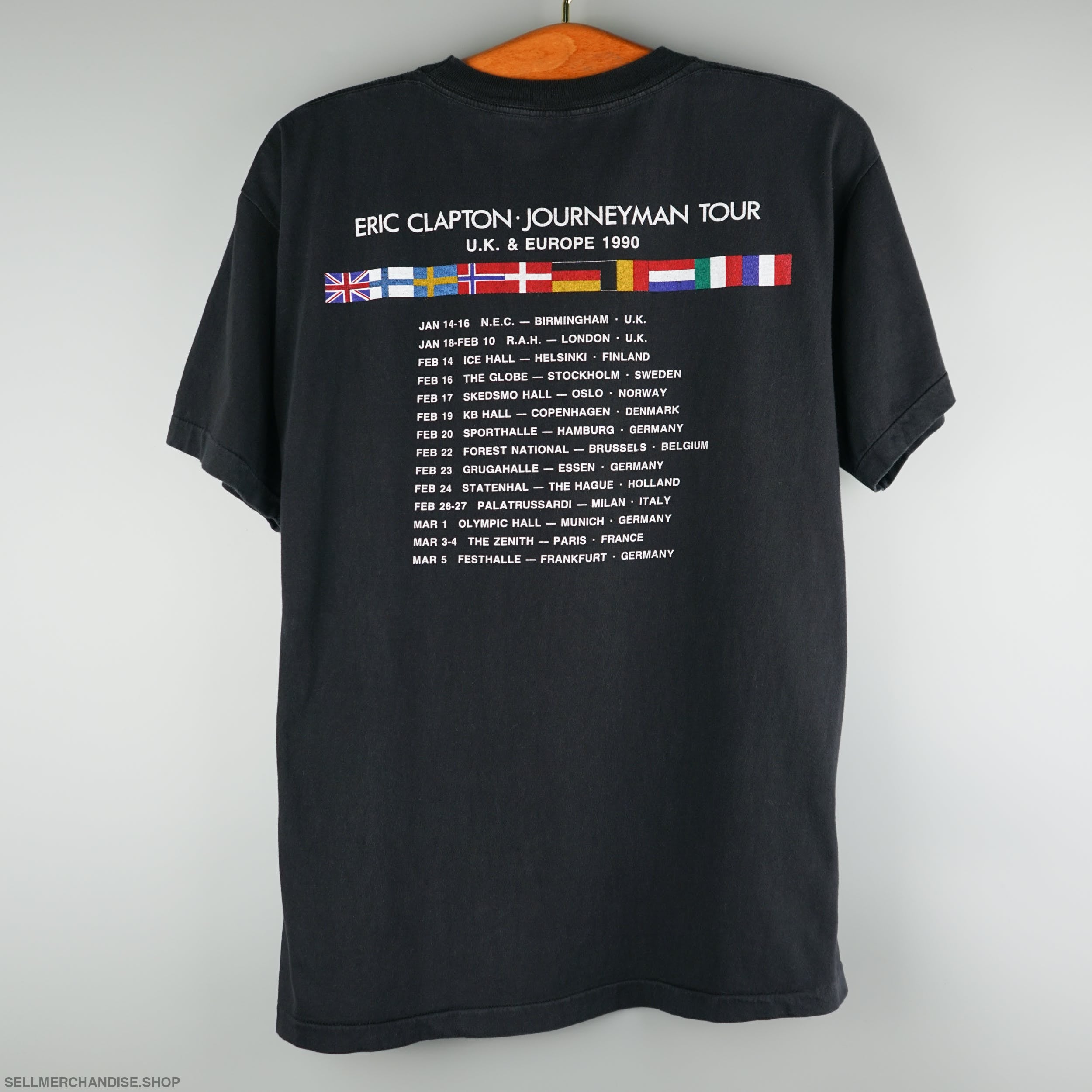 Vintage 1990 Eric Clapton World Tour T-Shirt