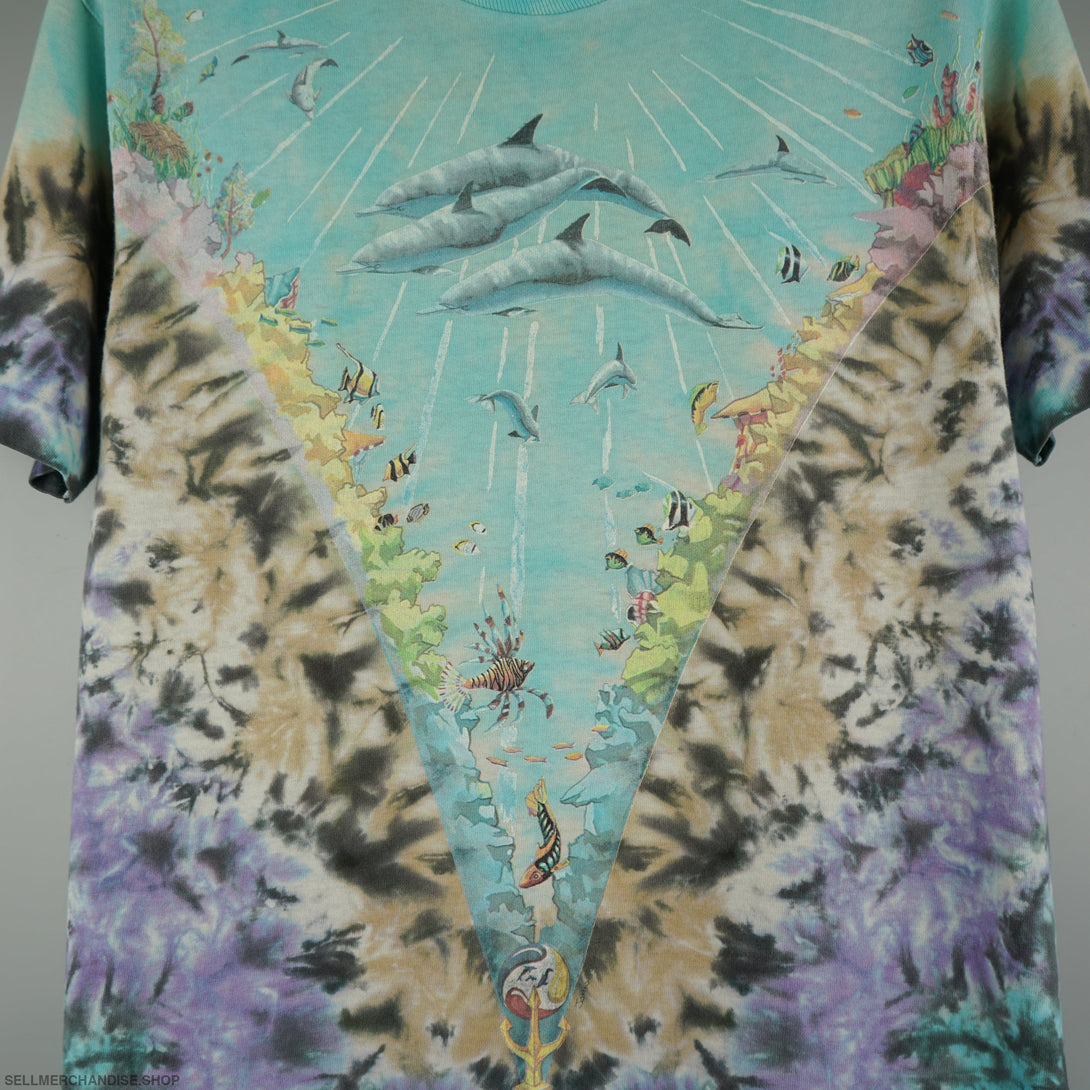 Vintage 1990 John Conwell Liquid Blue Ocean T-Shirt