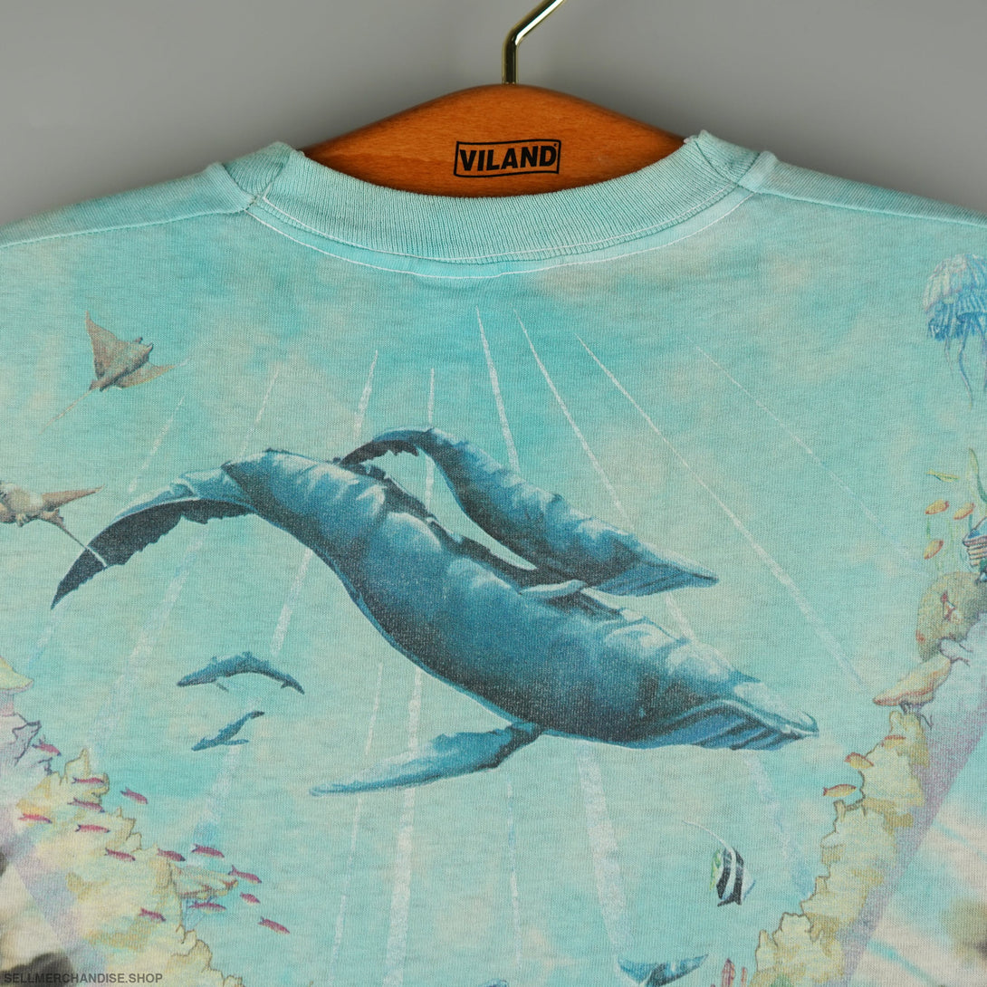 Vintage 1990 John Conwell Liquid Blue Ocean T-Shirt