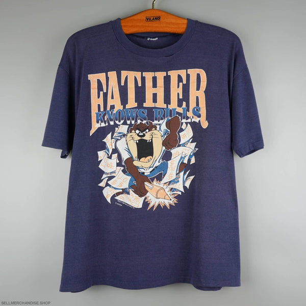 Vintage 1990 Warner Bros Tasmanian Devil t-shirt Father Knows Bills