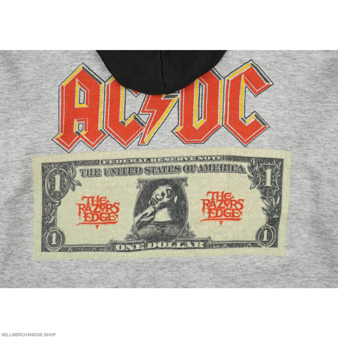 Vintage 1990s ACDC One Dollar Hoodie