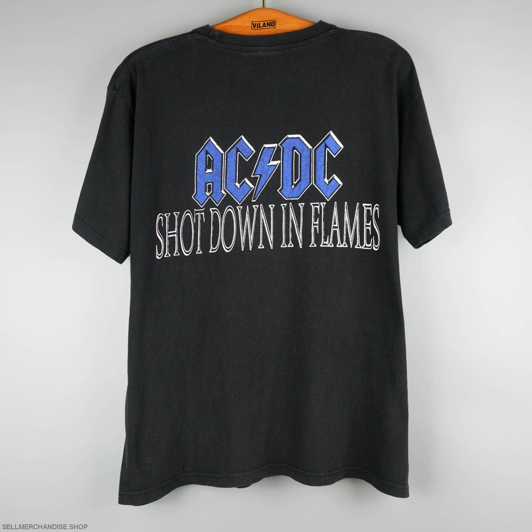 Vintage 1990s ACDC T-Shirt Shot Down in Flames