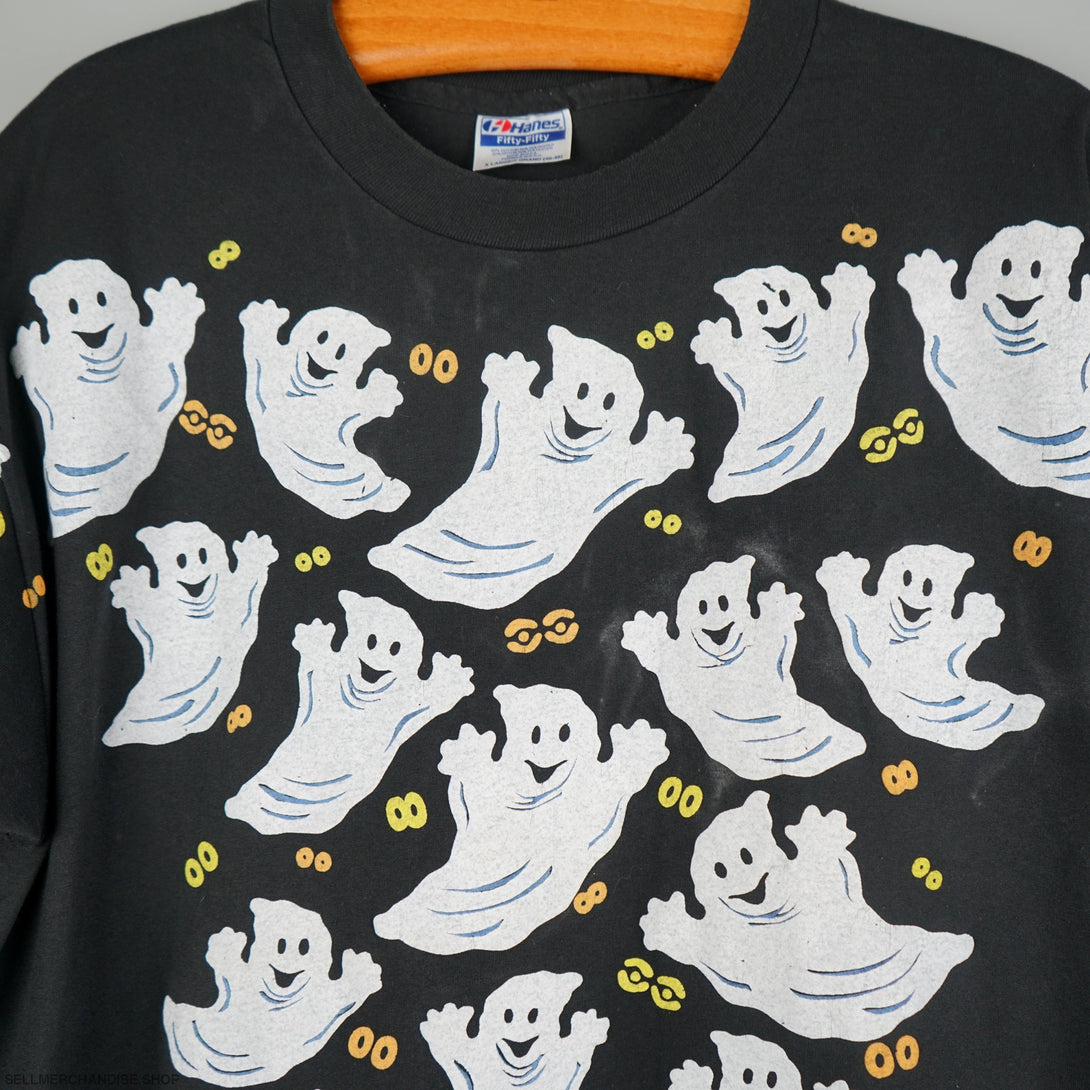 Vintage 1990s All Over Print Ghost t-shirt