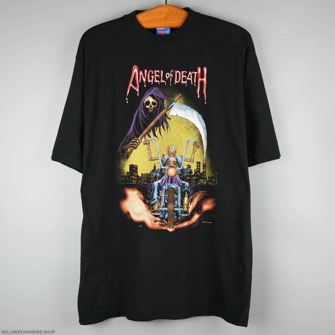 Vintage 1990s Angel Of Death Biker T-Shirt