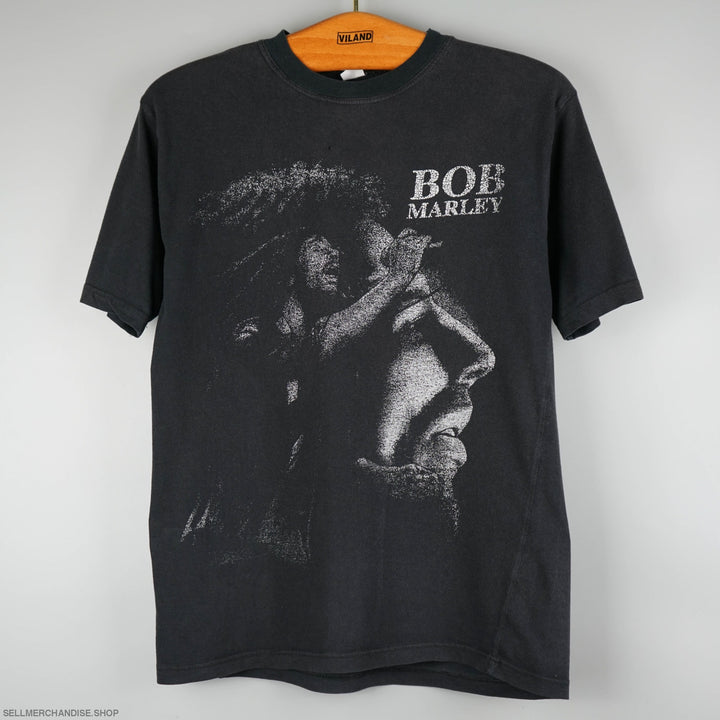 Vintage 1990s Bob Marley t-shirt All Over Print Greyscale