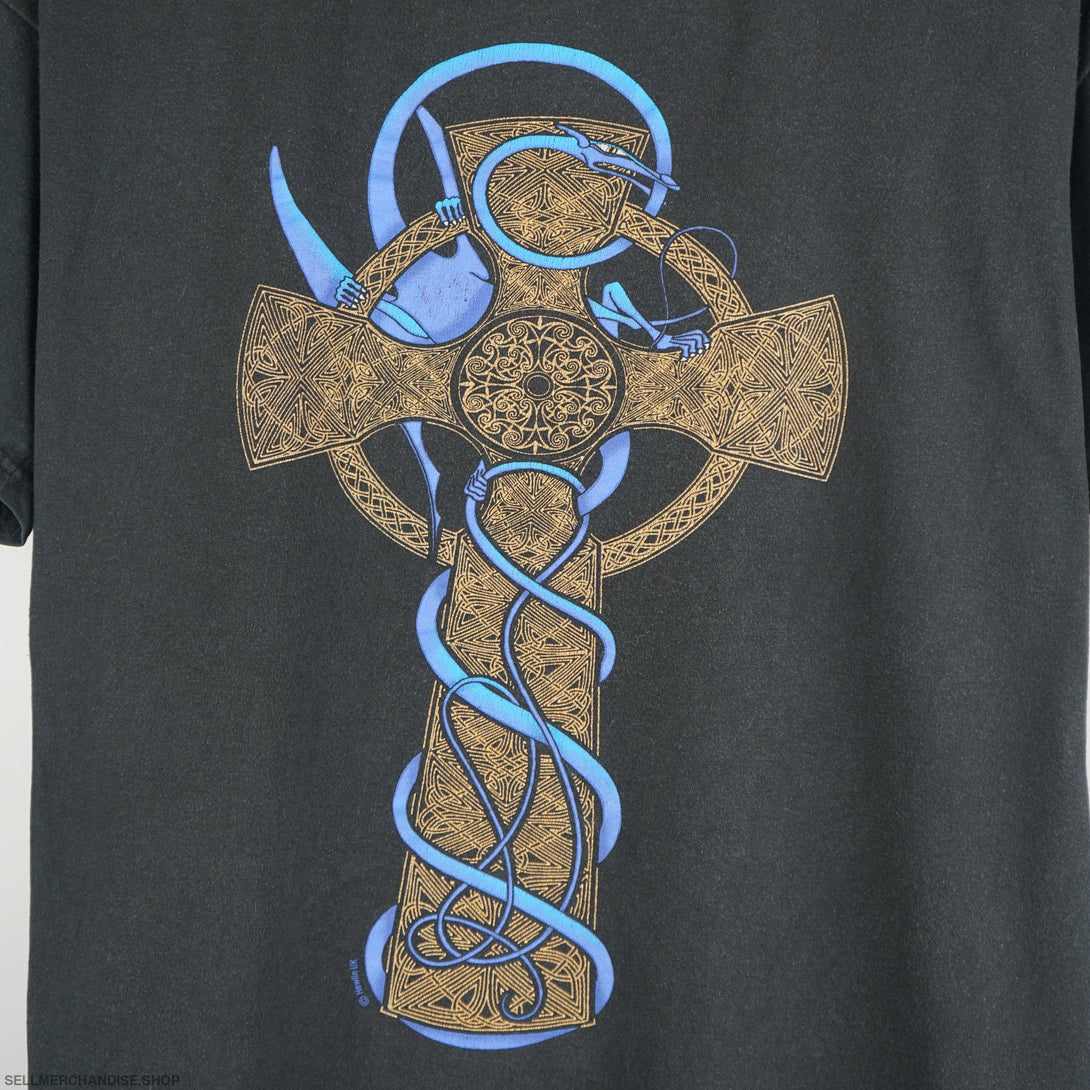 Vintage 1990s Celtic Cross Nirvana Hewlin UK T-Shirt