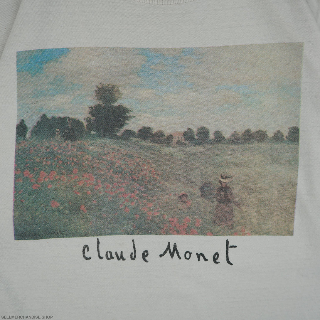 Vintage 1990s Claude Monet Les Coquelicots Art T-Shirt