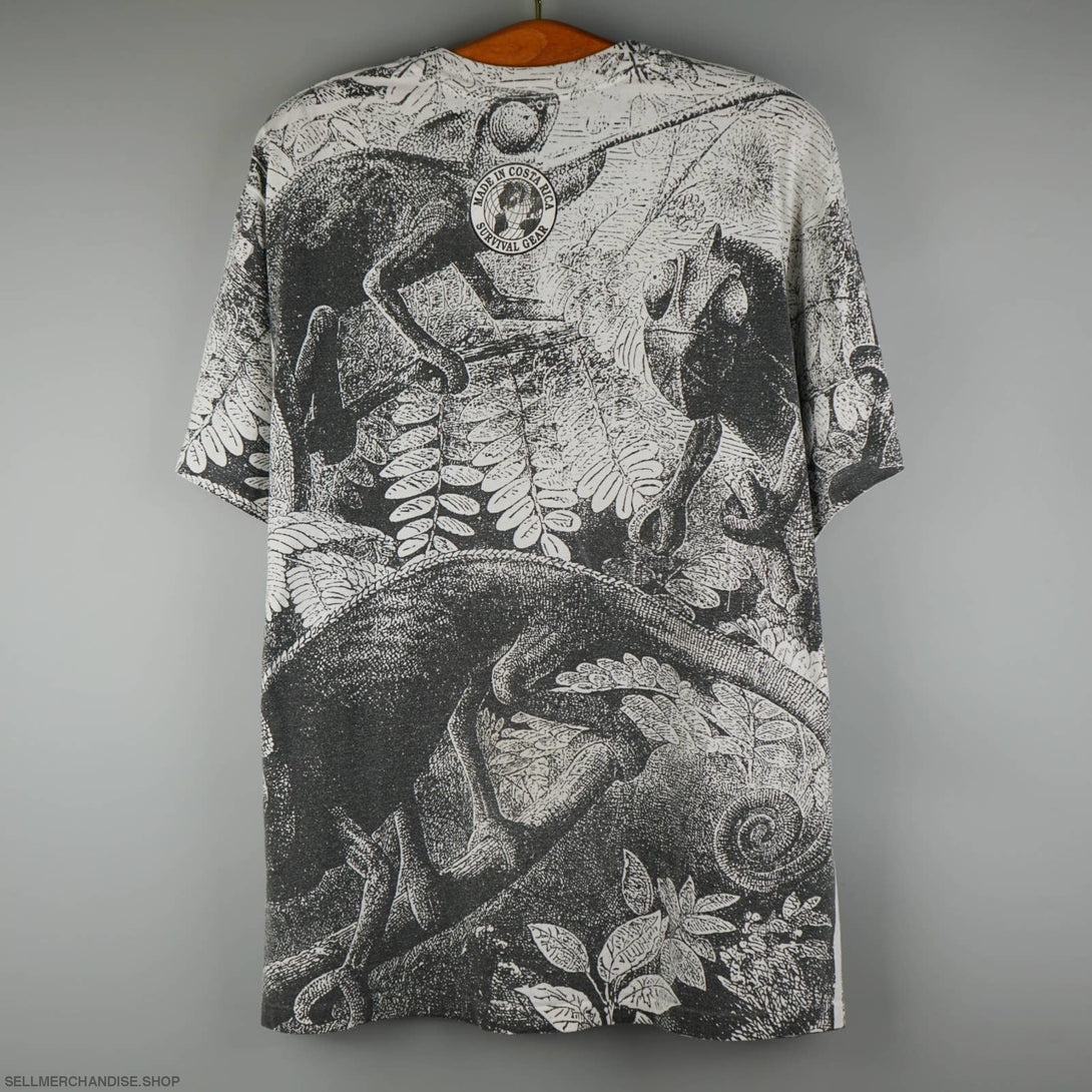 Vintage 1990s Costa Rica Survival Gear Chameleon T-shirt
