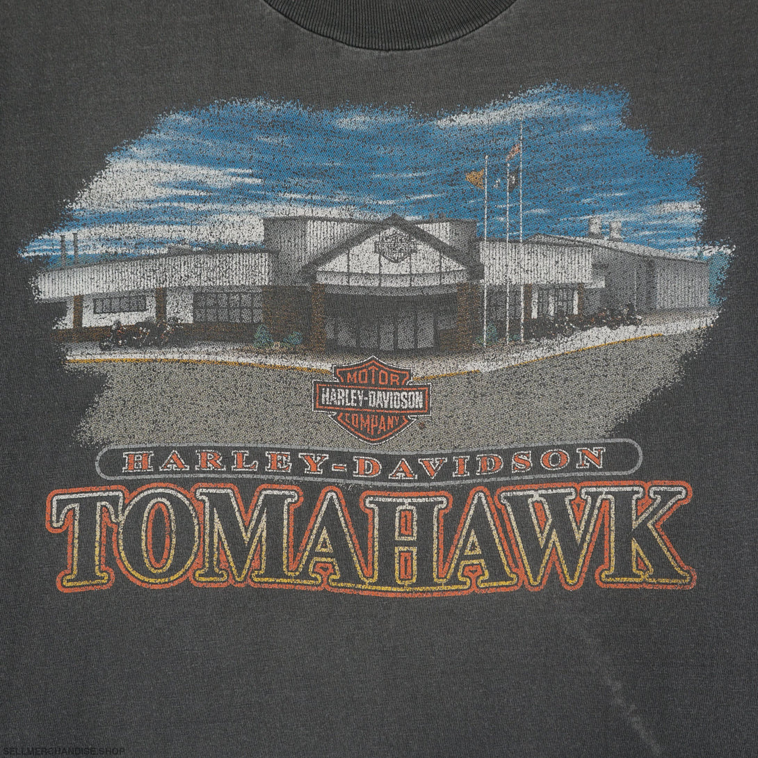 Vintage 1990s Harley Davidson Tomahawk T-Shirt