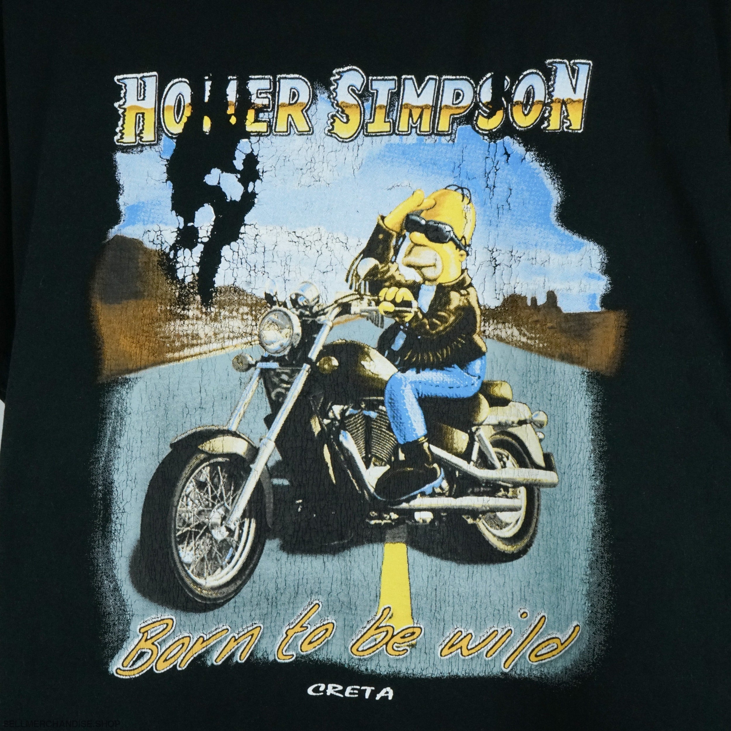 Vintage Abate of Iowa 90’s Simpsons Parody offers Biker Tee