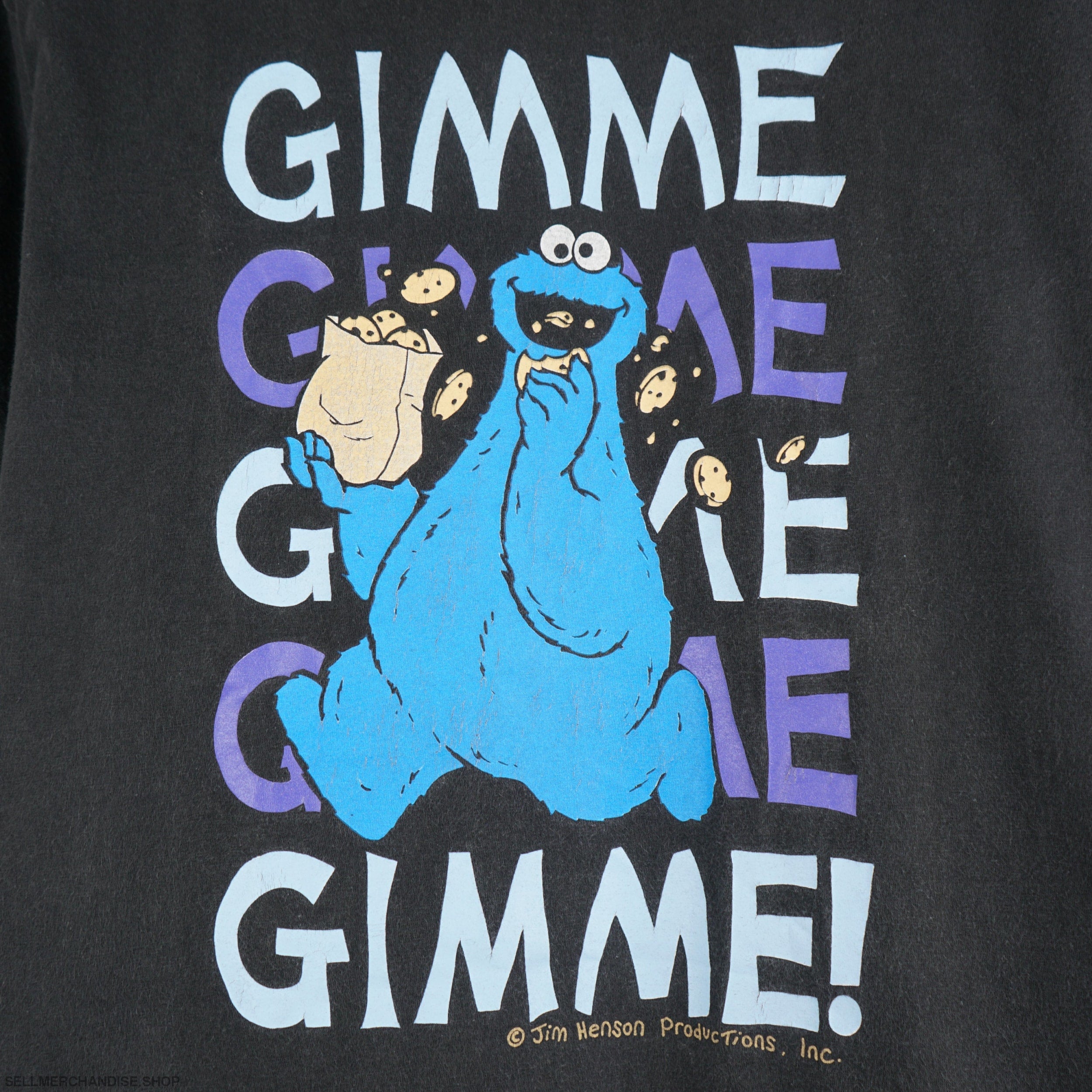 COOKIE MONSTER 90sヴィンテージtシャツ Vintage 1990s Jim Henson Cookie Monster t-shirt