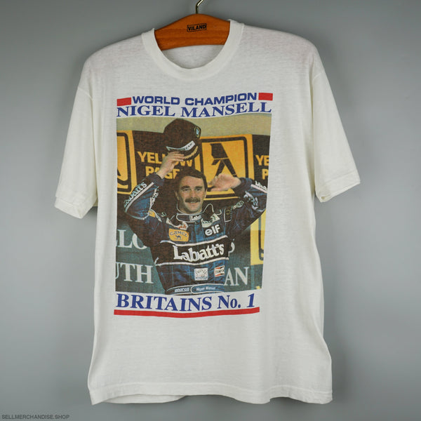 Vintage 1990s Nigel Mansell F1 t-shirt big print