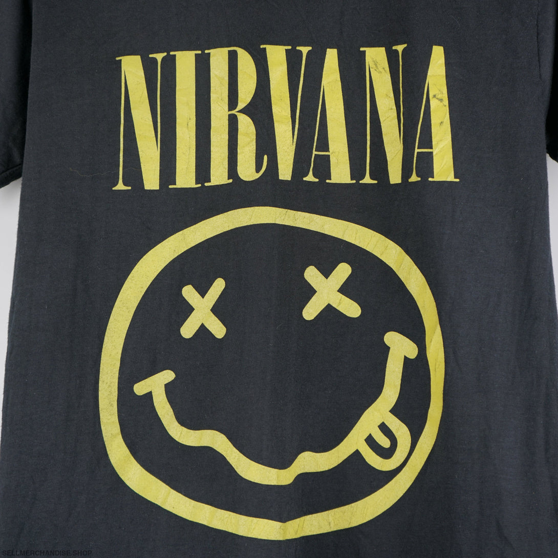 Vintage 1990s Nirvana Smiley t-shirt Single Stitch