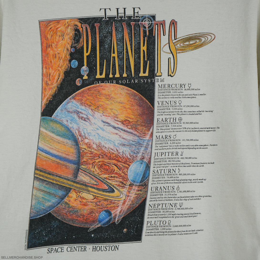 Vintage 1990s Solar System Planets t-shrit