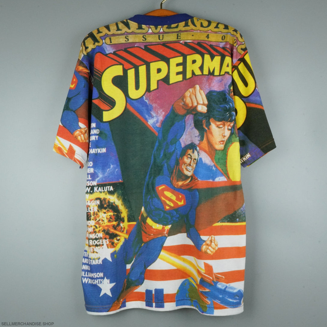 Vintage 1990s Superman t-shirt All Over Print