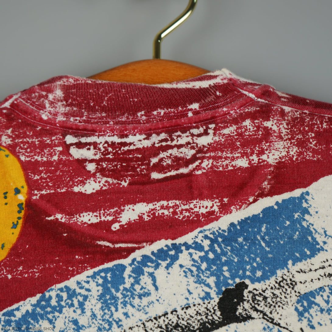 Vintage 1990s Surfing T-shirt All Over Print