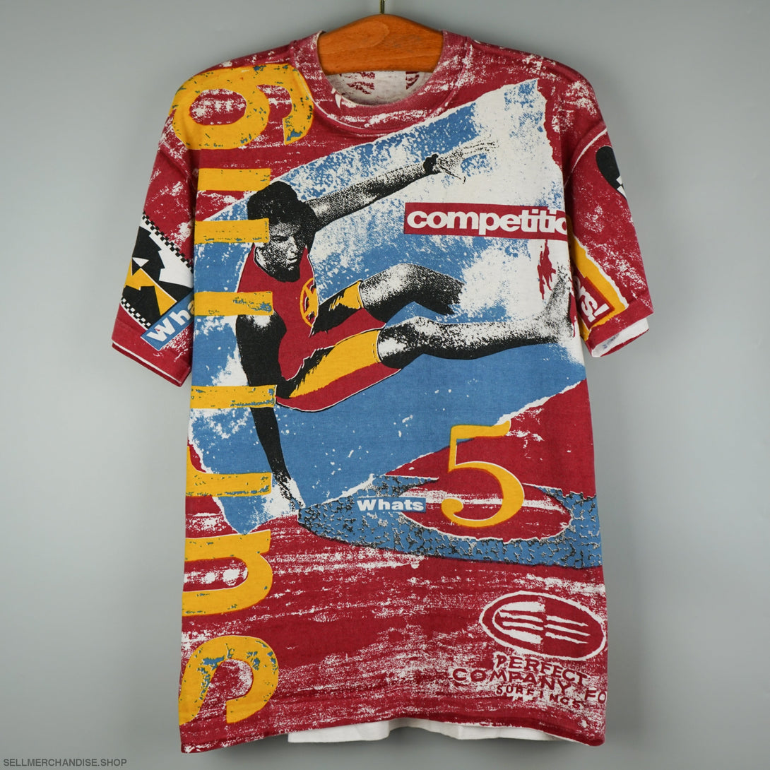 Vintage 1990s Surfing T-shirt All Over Print