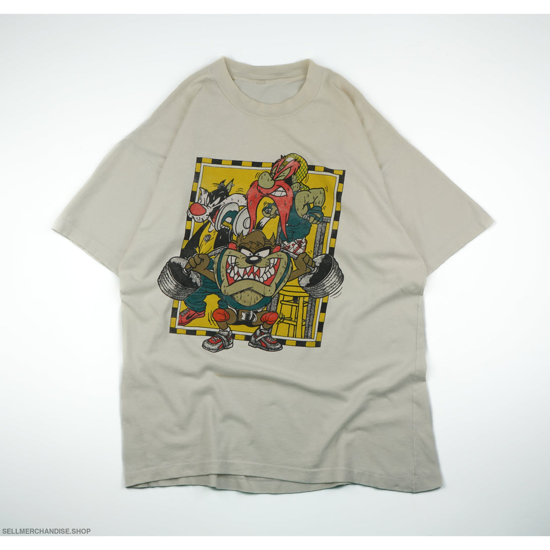 Vintage 1990s Tasmanian Devil TAZ and Yosemite Sam T-Shirt