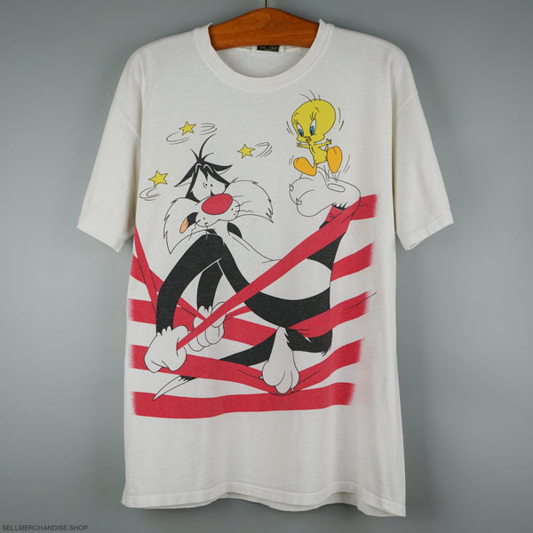 Vintage 1990s Tweety and Sylvester t-shirt all over print