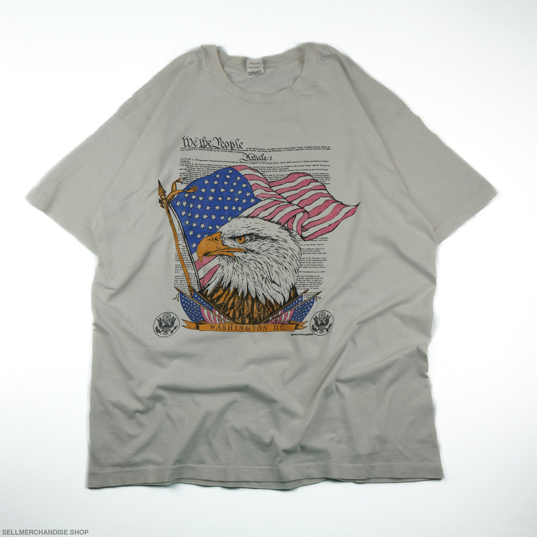 Vintage 1990s U.S. Constitution T-Shirt Eagle