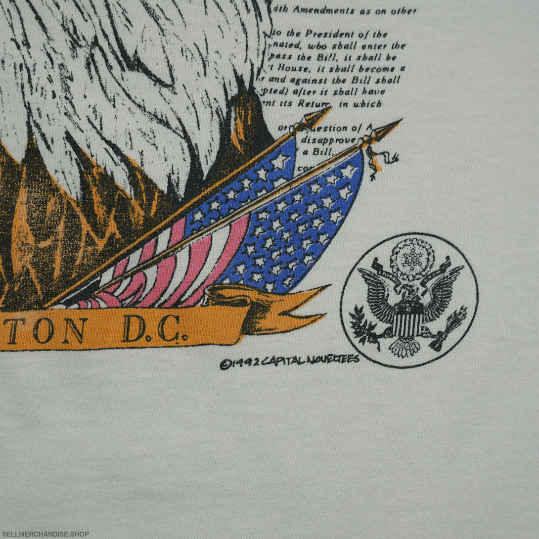 Vintage 1990s U.S. Constitution T-Shirt Eagle