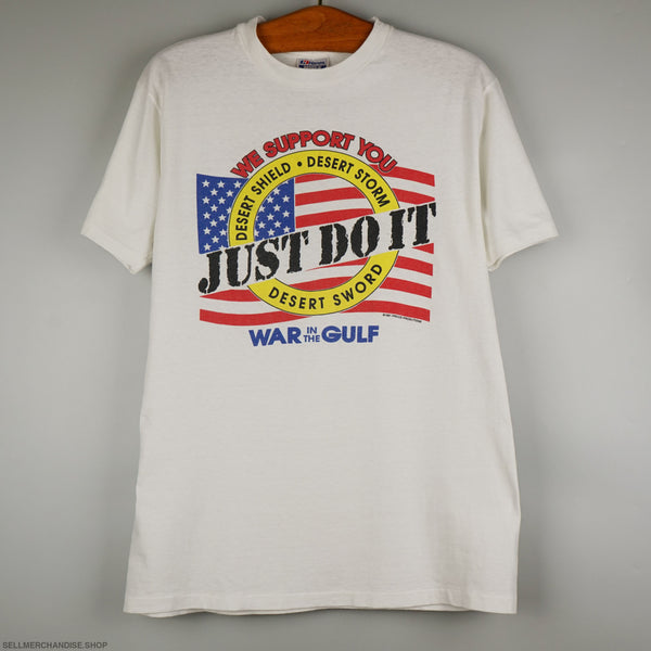 Vintage 1990s War Gulf t shirt Just Do IT