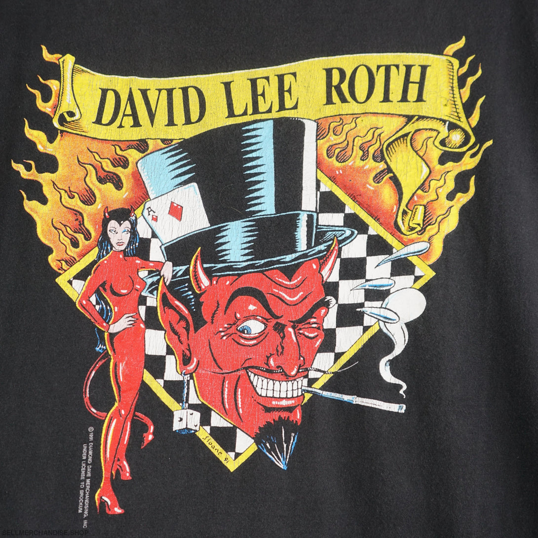 Vintage 1991 David Lee Roth t-shirt Tour 91