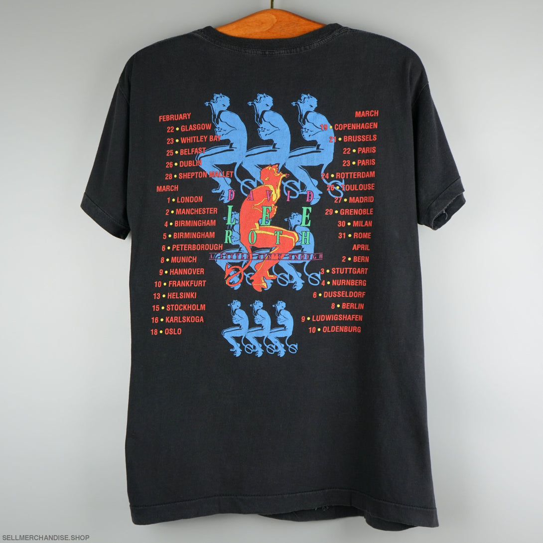 Vintage 1991 David Lee Roth t-shirt Tour 91