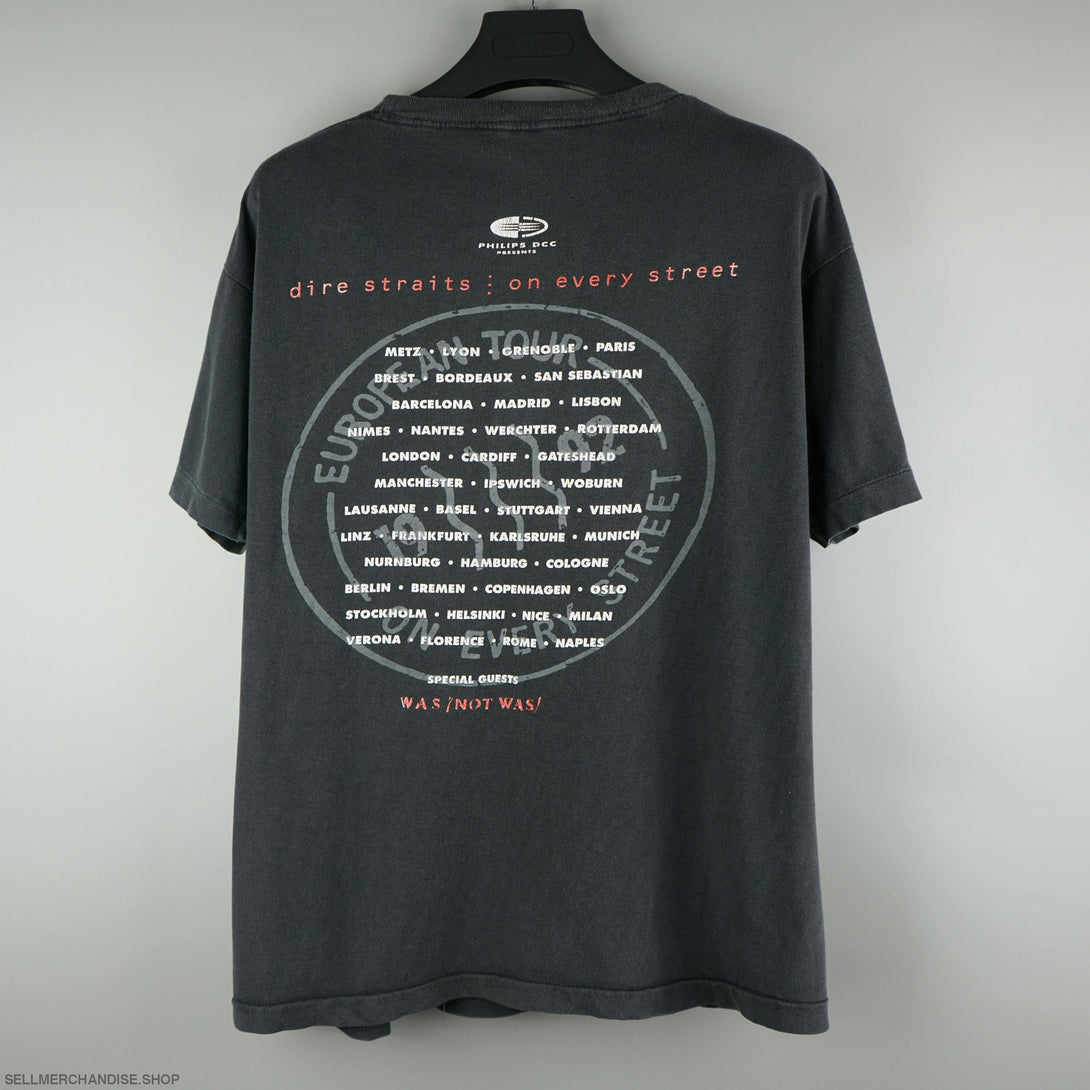 Vintage 1991 Dire Straits Tour T-Shirt On Every Street