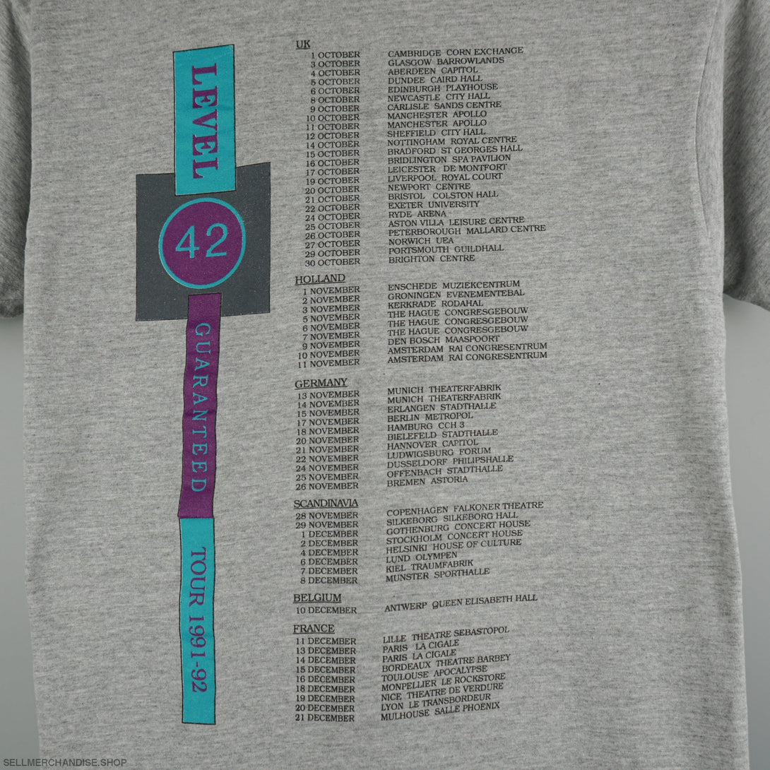 Vintage 1991 Level 42 Tour T-Shirt