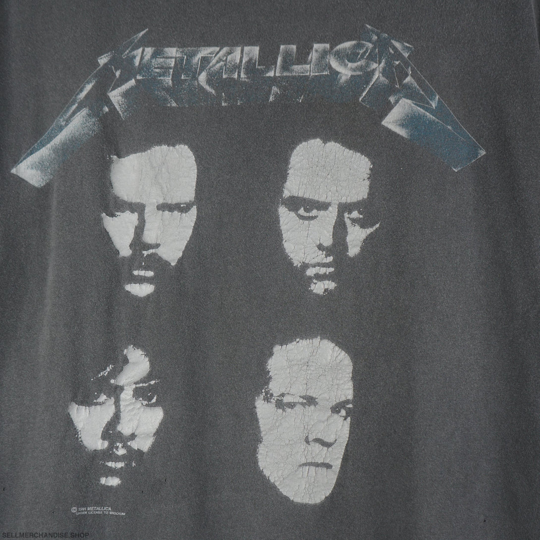 Vintage 1991 Metallica Black Album Tour T-Shirt