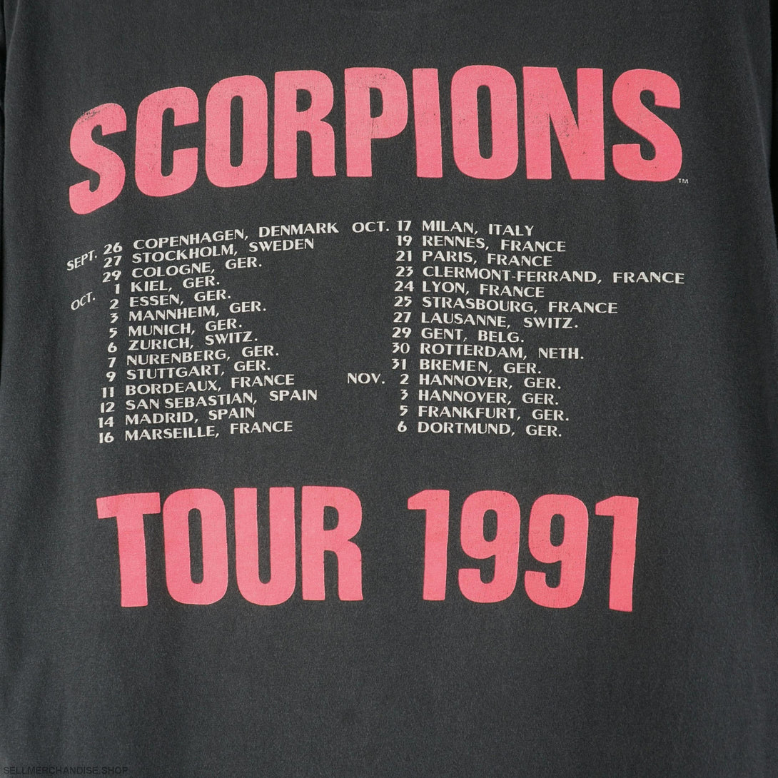 Vintage 1991 Scorpions Europe Tour T-Shirt