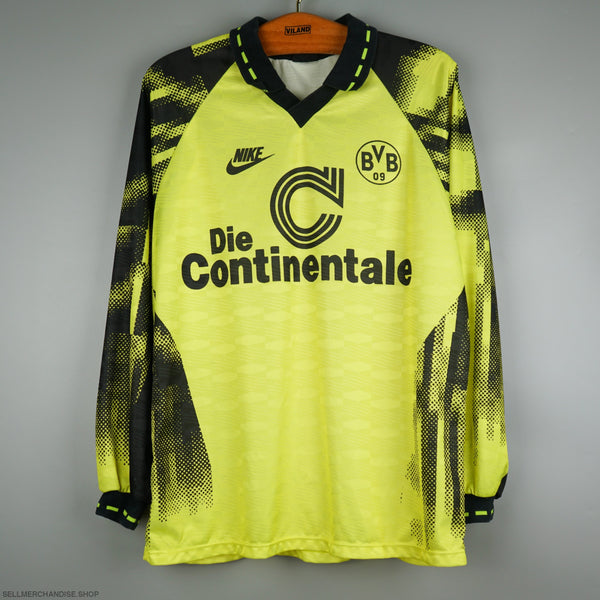 Vintage 1993 Borussia Dortmund Jersey Nike Premier #9 Chapuisat