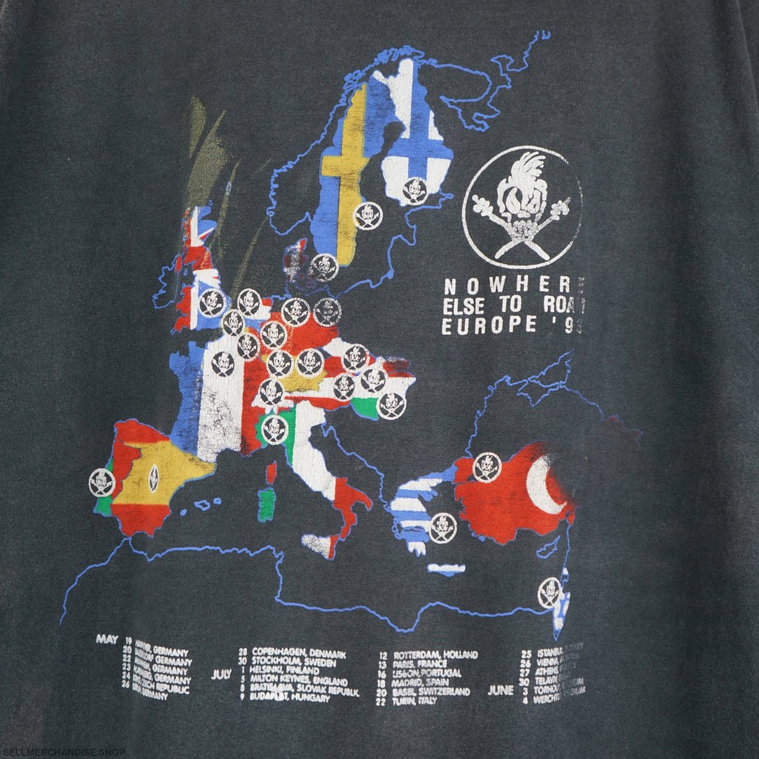 Vintage 1993 Metallica No Where Else To Roam t-shirt Eu Tour