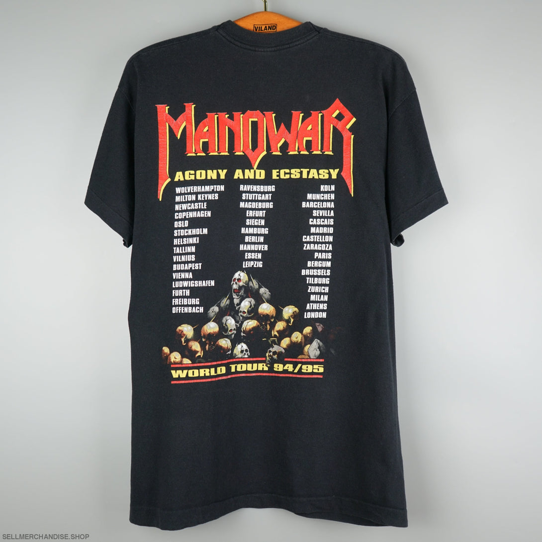 Vintage 1994-95 Manowar tour t-shirt Agony and Ecstasy