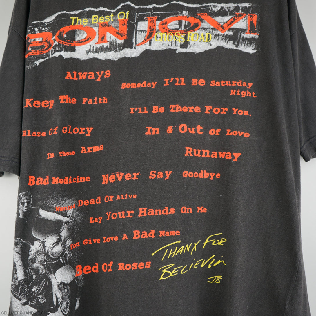 Vintage 1994 Bon Jovi t-shirt Cross Road album