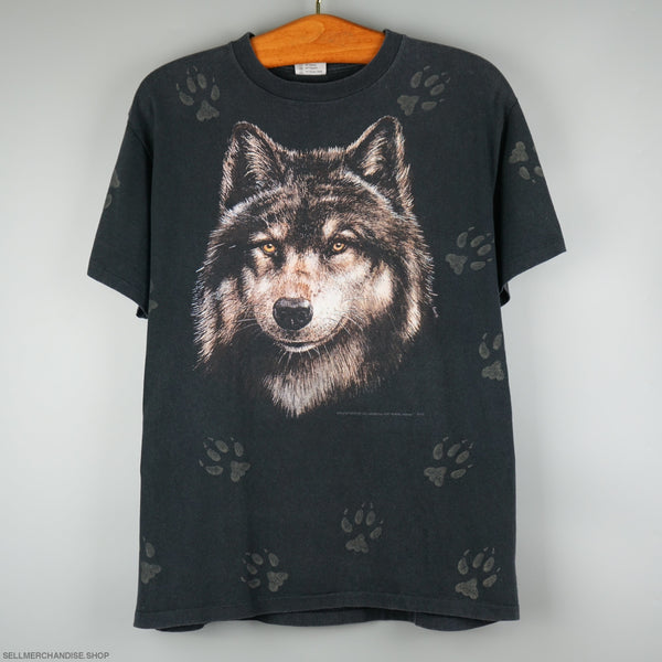 Vintage 1994 Wolf Animal t-shirt 3d Emblem