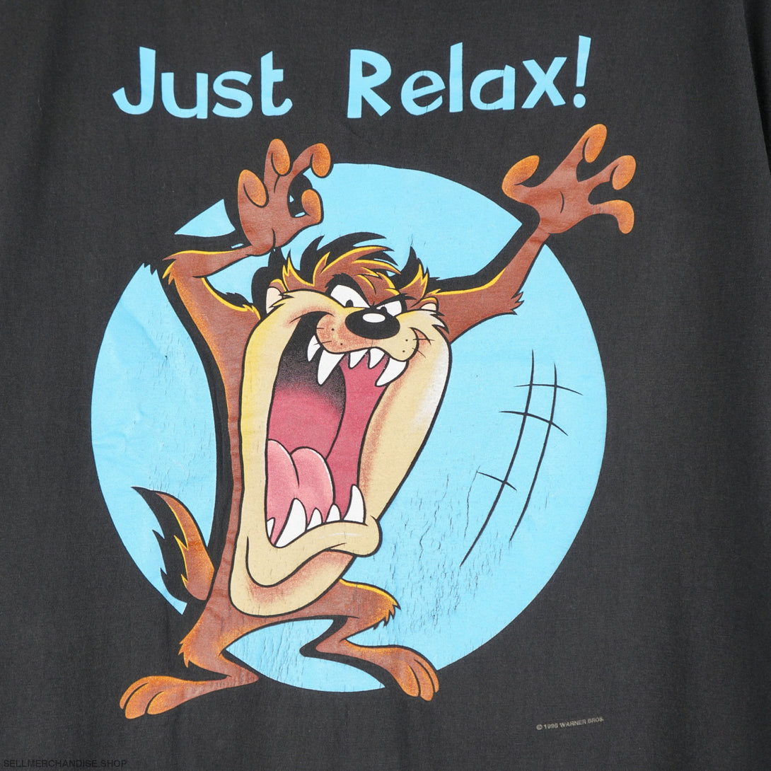 Vintage 1995 Tasmanian Devil TAZ t-shirt Just Relax